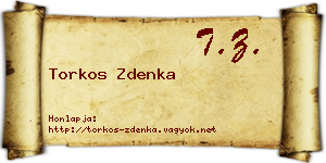 Torkos Zdenka névjegykártya